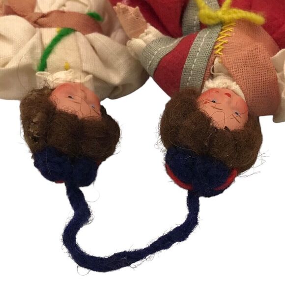 Vintage Cossack Traditional Folk Dancers Wedding Cloth Man Woman Attached Dolls - Picture 10 of 15